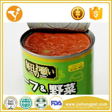 100%natural material types of canned food products